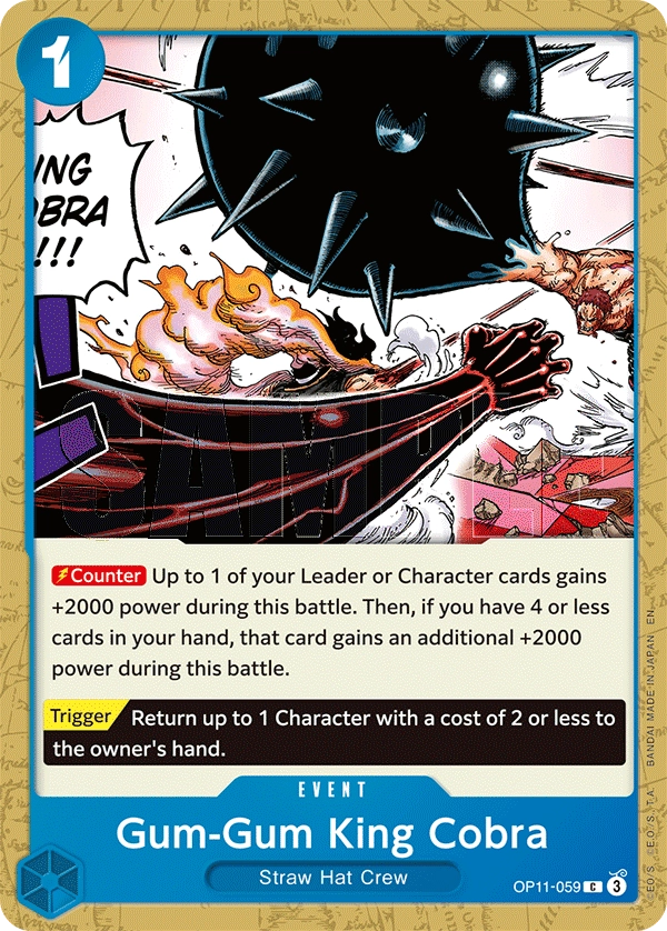 Carta Gum-Gum King Cobra (OP11-059)