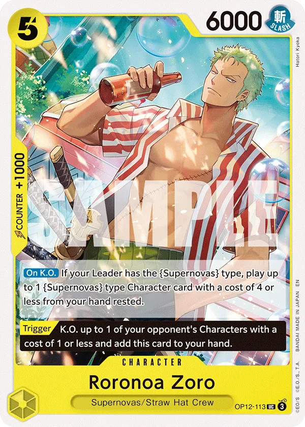 Carta Roronoa Zoro (OP12-113)