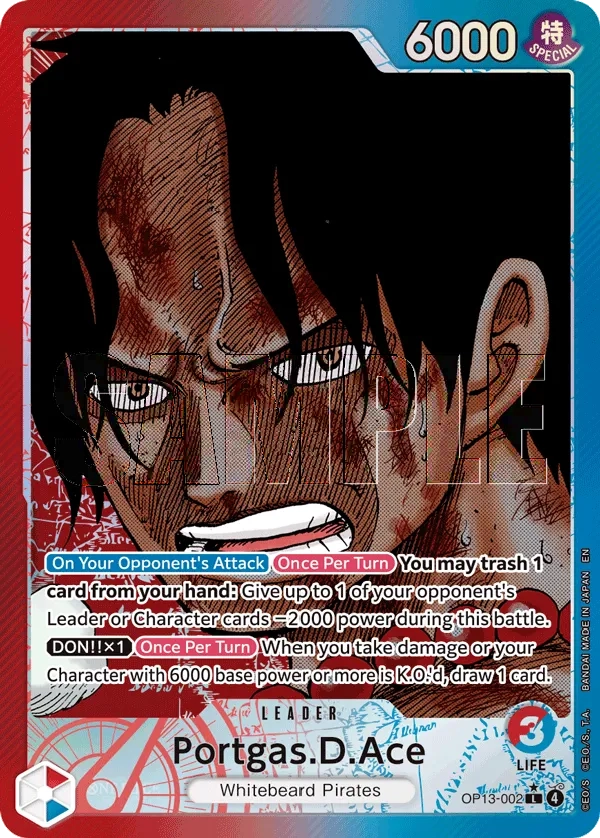 Carta Portgas.D.Ace (OP13-002)