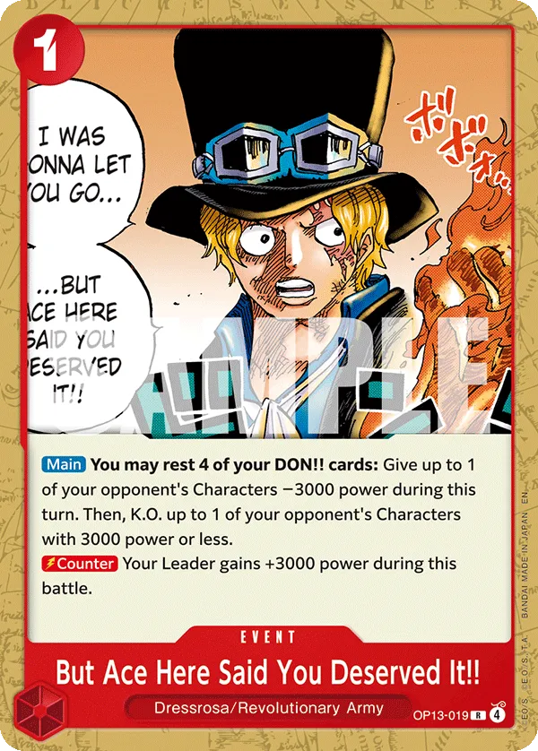 Carta But Ace Here Said You Deserved It!! (OP13-019)