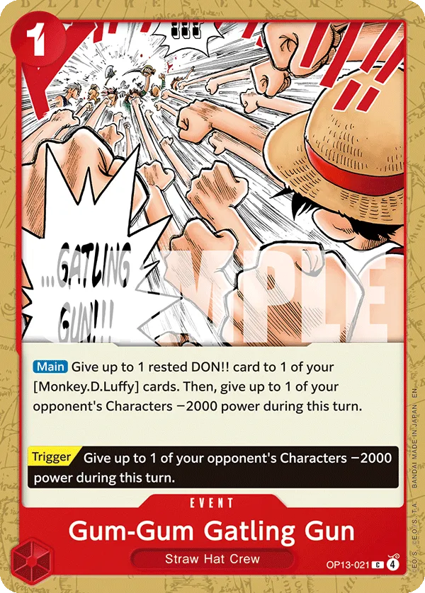 Carta Gum-Gum Gatling Gun (OP13-021)
