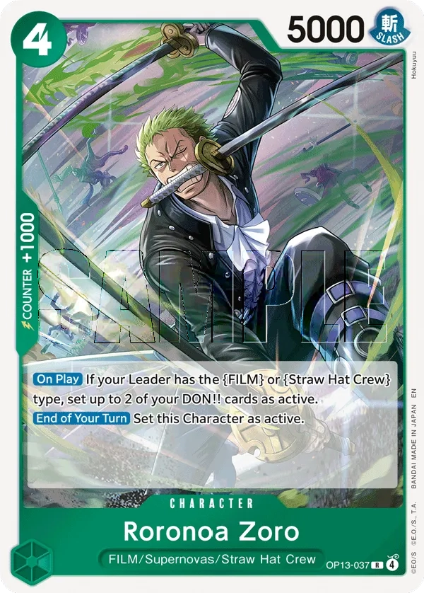 Carta Roronoa Zoro (OP13-037)