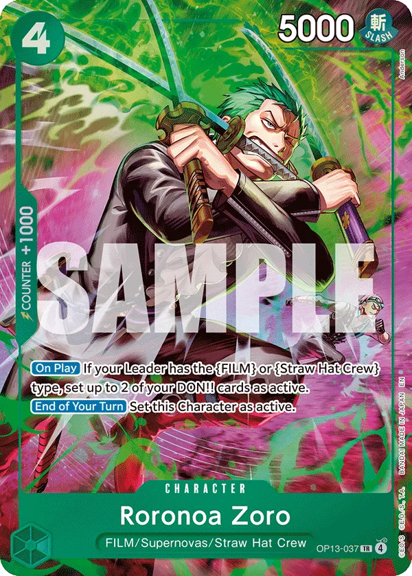 Carta Roronoa Zoro (OP13-037)