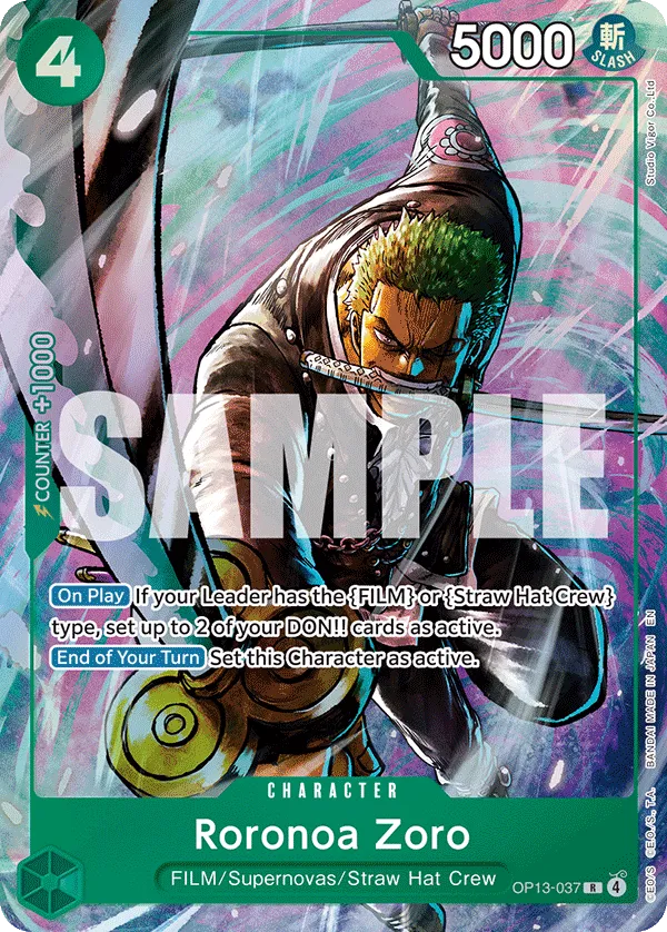 Carta Roronoa Zoro (OP13-037)