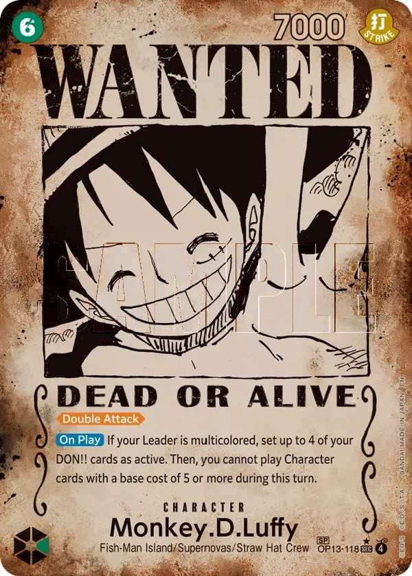 Carta Monkey.D.Luffy (OP13-118)