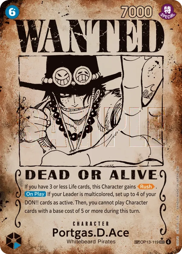 Carta Portgas.D.Ace (OP13-119)