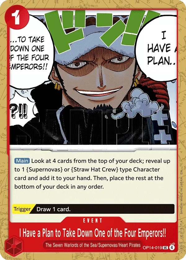 Carta I Have a Plan to Take Down One of the Four Emperors!! (OP14-019)