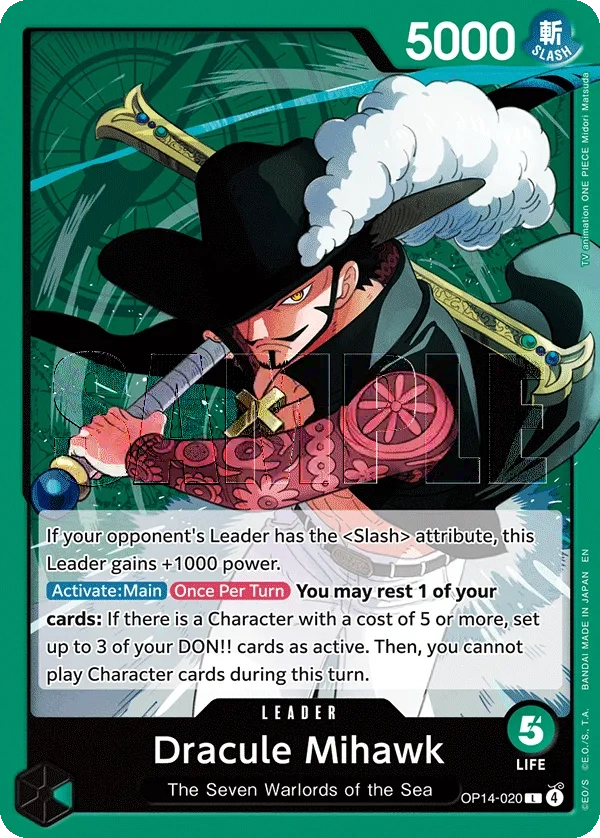 Carta Dracule Mihawk (OP14-020)
