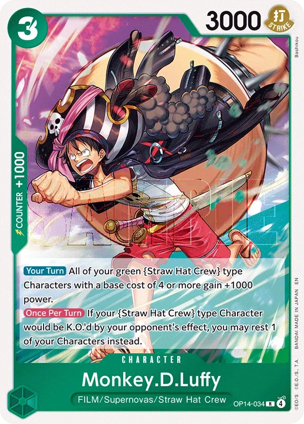Carta Monkey.D.Luffy (OP14-034)