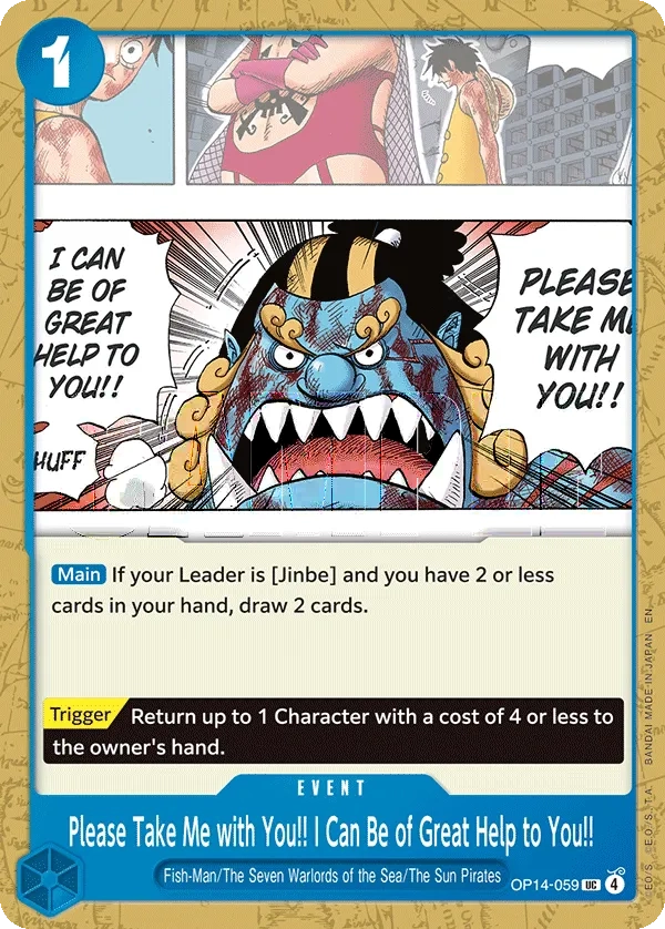 Carta Please Take Me with You!! I Can Be of Great Help to You!! (OP14-059)