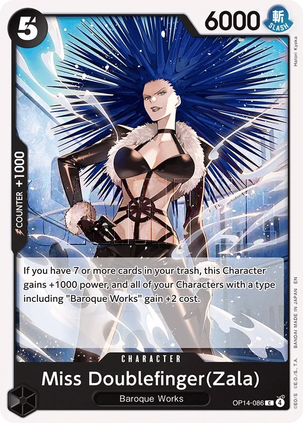 Carta Miss Doublefinger(Zala) (OP14-086)