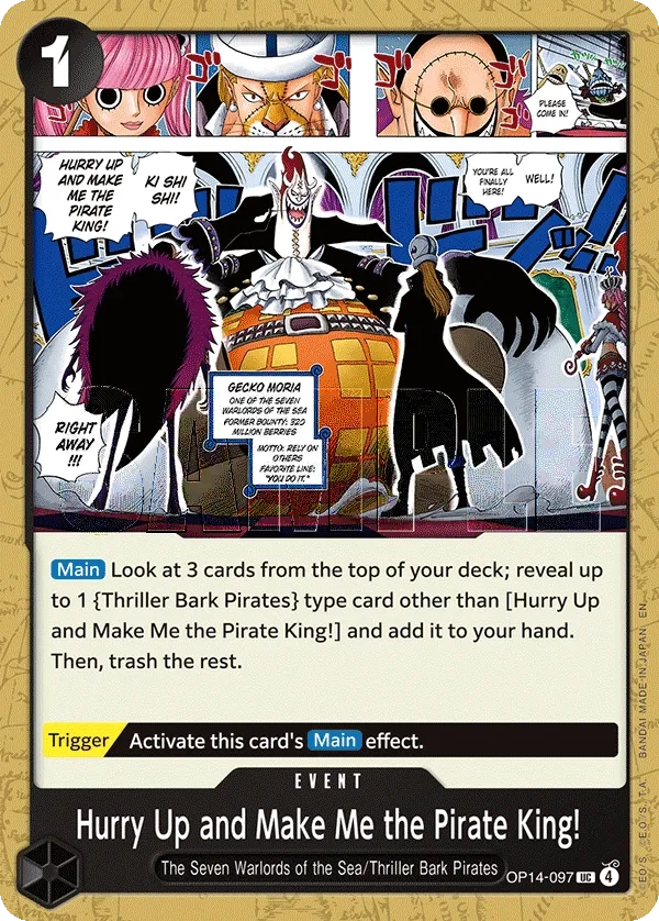 Carta Hurry Up and Make Me the Pirate King! (OP14-097)