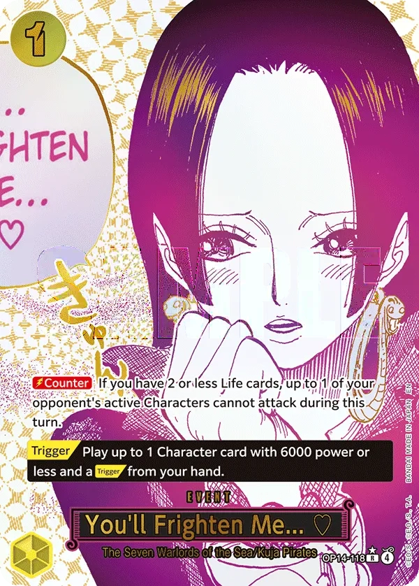 Carta You'll Frighten Me... ♡ (OP14-118)