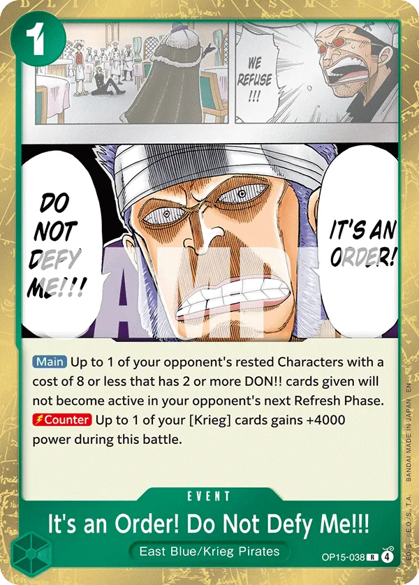 Carta It's an Order! Do Not Defy Me!!! (OP15-038)