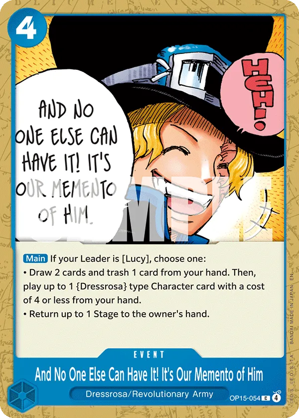 Carta And No One Else Can Have It! It's Our Memento of Him (OP15-054)