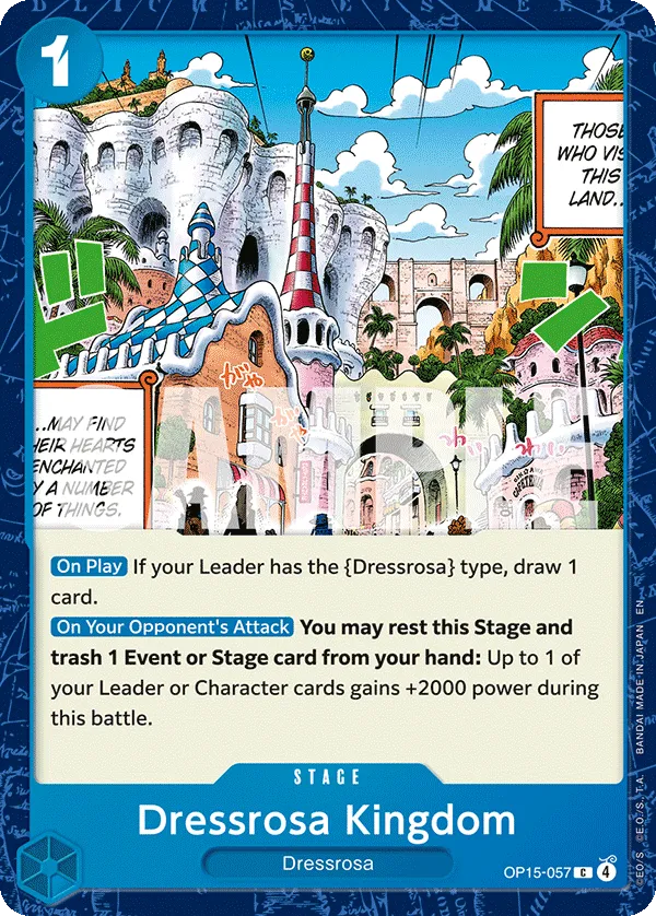 Carta Dressrosa Kingdom (OP15-057)
