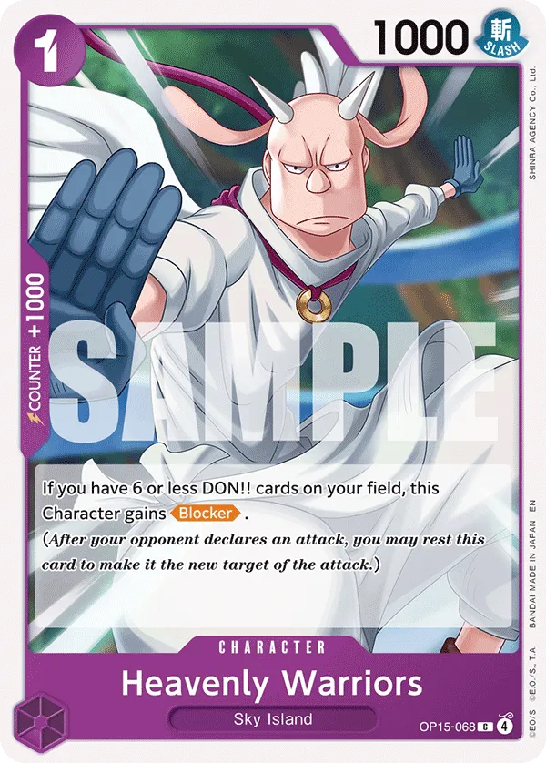Carta Heavenly Warriors (OP15-068)