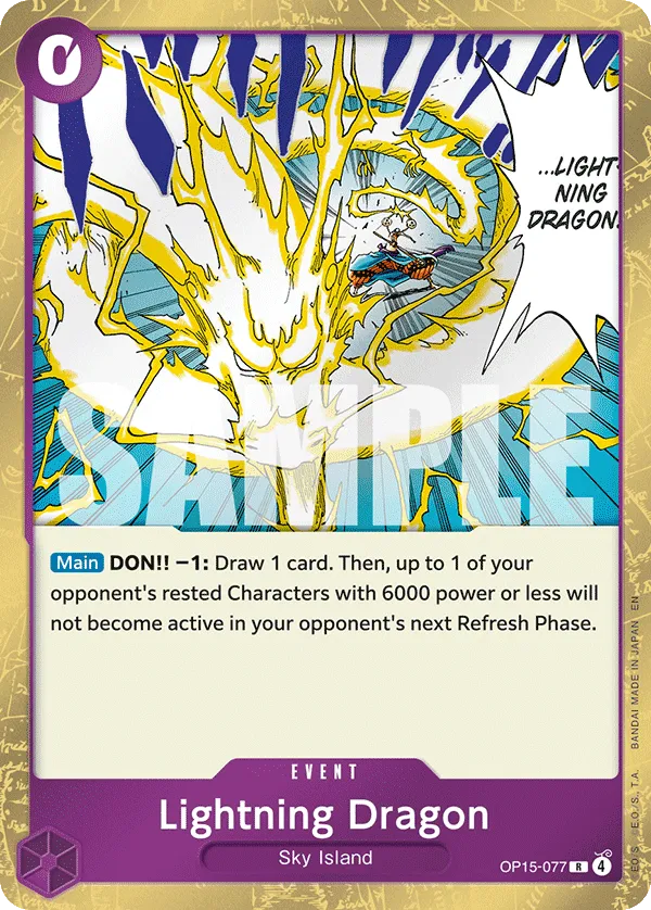 Carta Lightning Dragon (OP15-077)