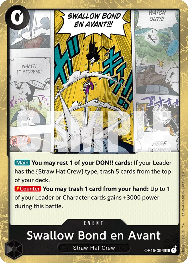 Carta Swallow Bond en Avant (OP15-096)