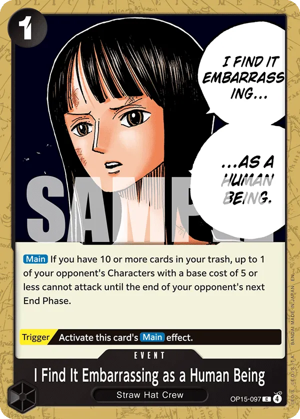 Carta I Find It Embarrassing as a Human Being (OP15-097)