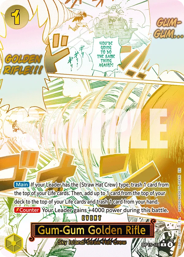 Carta Gum-Gum Golden Rifle (OP15-116)