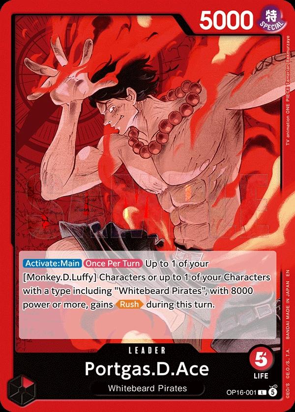 Carta Portgas.D.Ace (OP16-001)