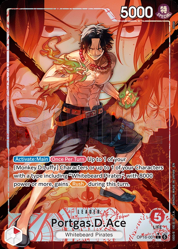 Carta Portgas.D.Ace (OP16-001)