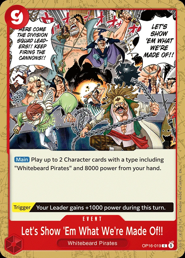 Carta Let's Show 'Em What We're Made Of!! (OP16-019)