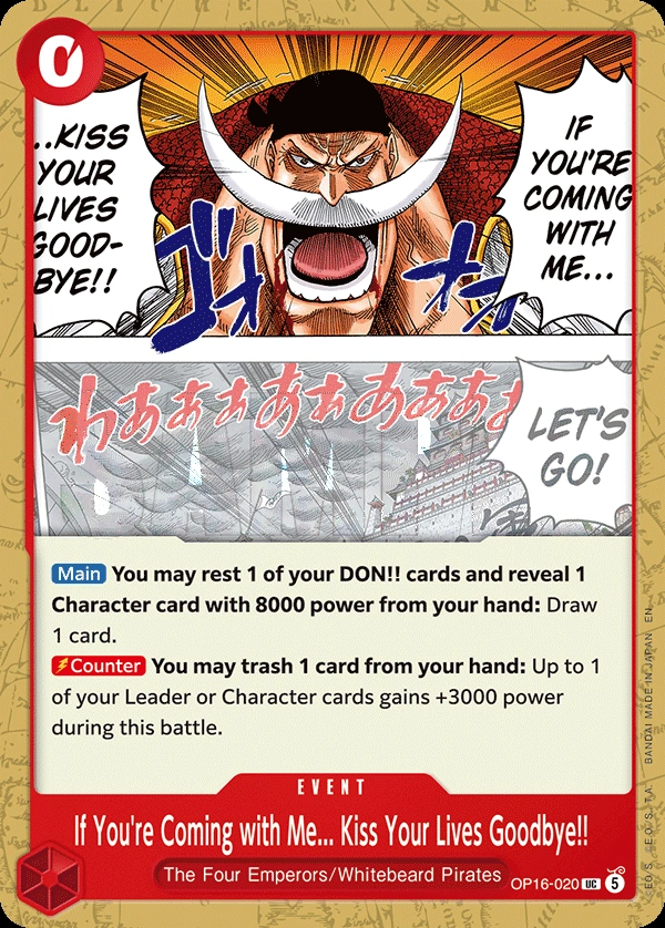 Carta If You're Coming with Me... Kiss Your Lives Goodbye!! (OP16-020)