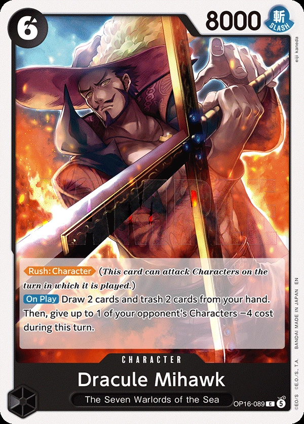 Carta Dracule Mihawk (OP16-089)