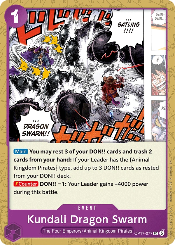 Carta Kundali Dragon Swarm (OP17-077)