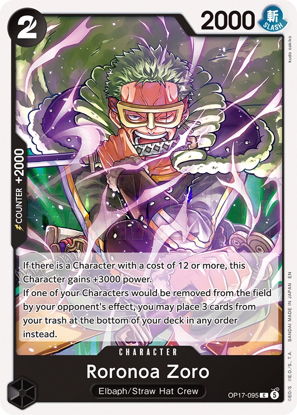 Carta Roronoa Zoro (OP17-095)