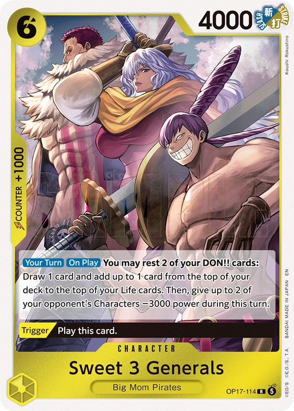 Carta Sweet 3 Generals (OP17-114)