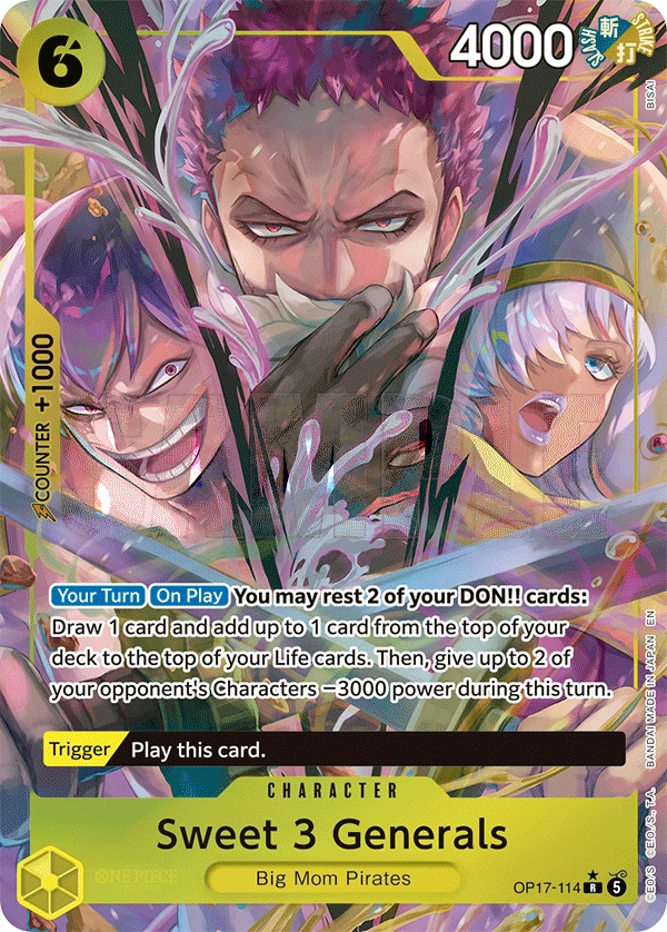 Carta Sweet 3 Generals (OP17-114)