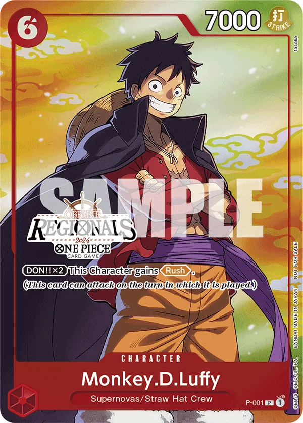 Carta Monkey.D.Luffy (P-001)