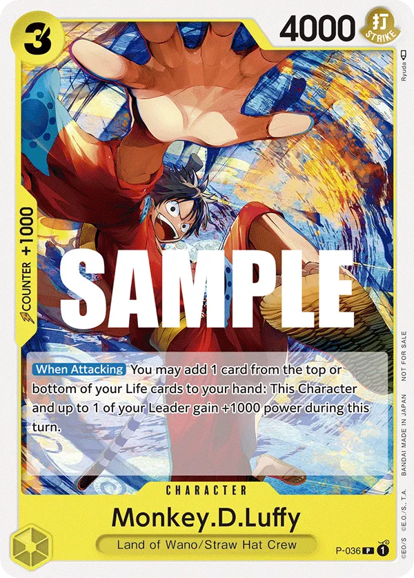 Carta Monkey.D.Luffy (P-036)