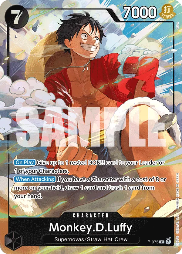 Carta Monkey.D.Luffy (P-075)
