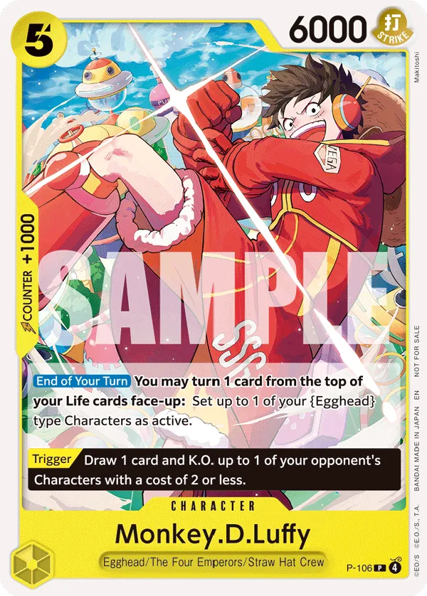 Carta Monkey.D.Luffy (P-106)