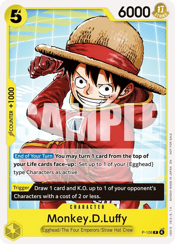 Carta Monkey.D.Luffy (P-106)