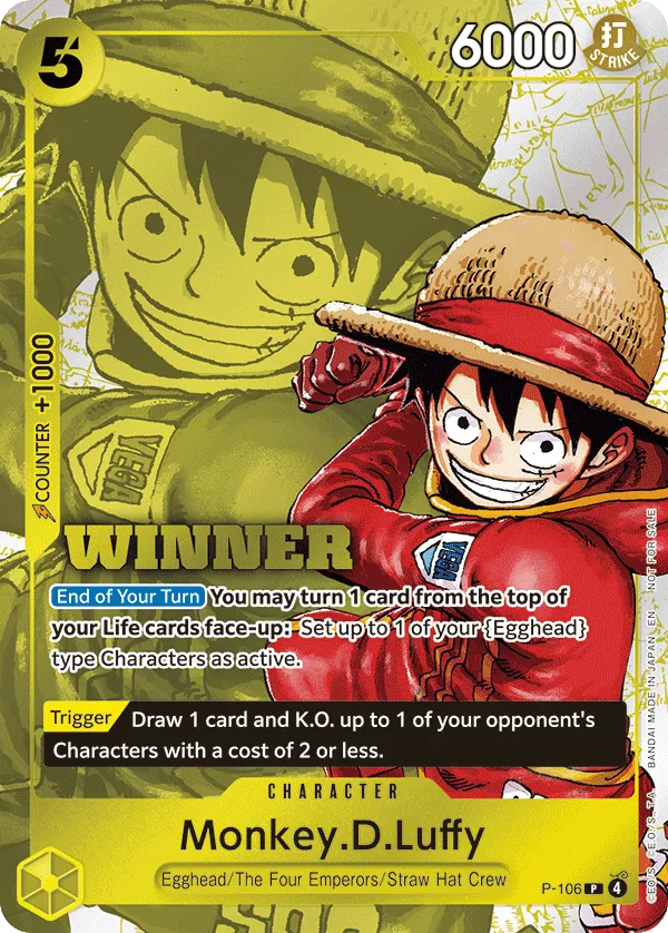 Carta Monkey.D.Luffy (P-106)