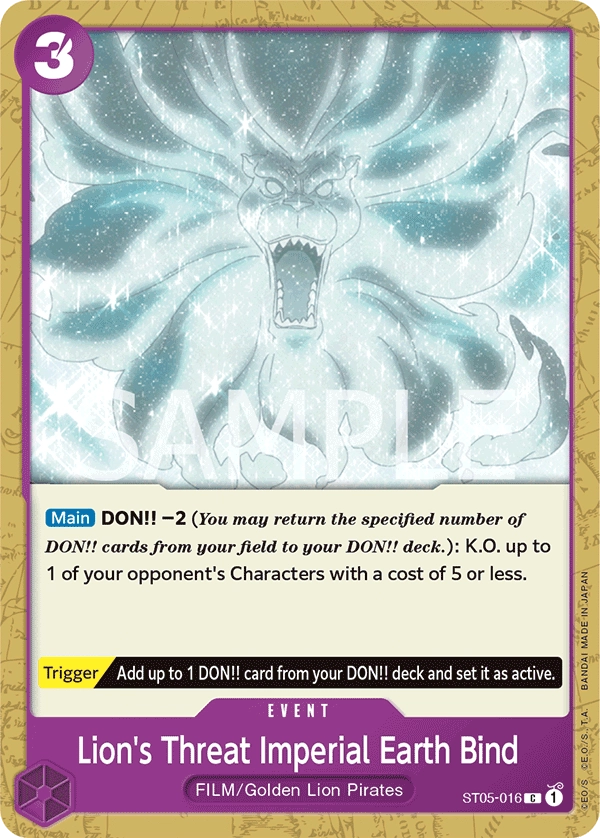 Carta Lion's Threat Imperial Earth Bind (ST05-016)