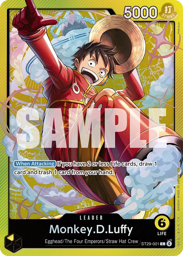 Miniatura de líder ST29-001 · Monkey.D.Luffy